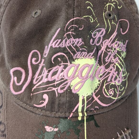 Signed Jason Bolland and the Stragglers Woman's Baseball Cap Hat Distressed Band - Picture 8 of 11
